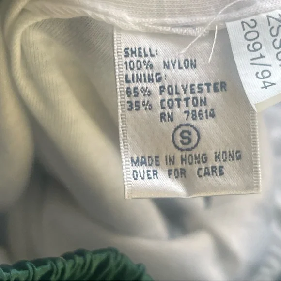 Vintage 90s Emerald Green/Gold Nylon Windbreaker Suit Women's Size Small Sporty - Picture 13 of 16